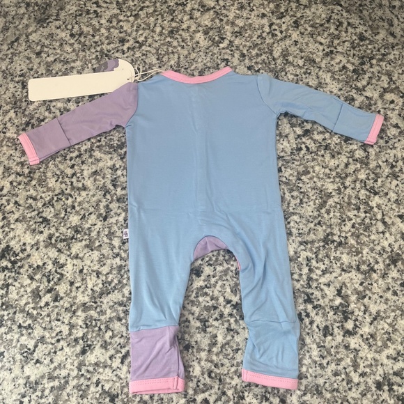 Baby girl bamboo pajamas, baby clothing, romper pajama for baby, newborn - Picture 4 of 5